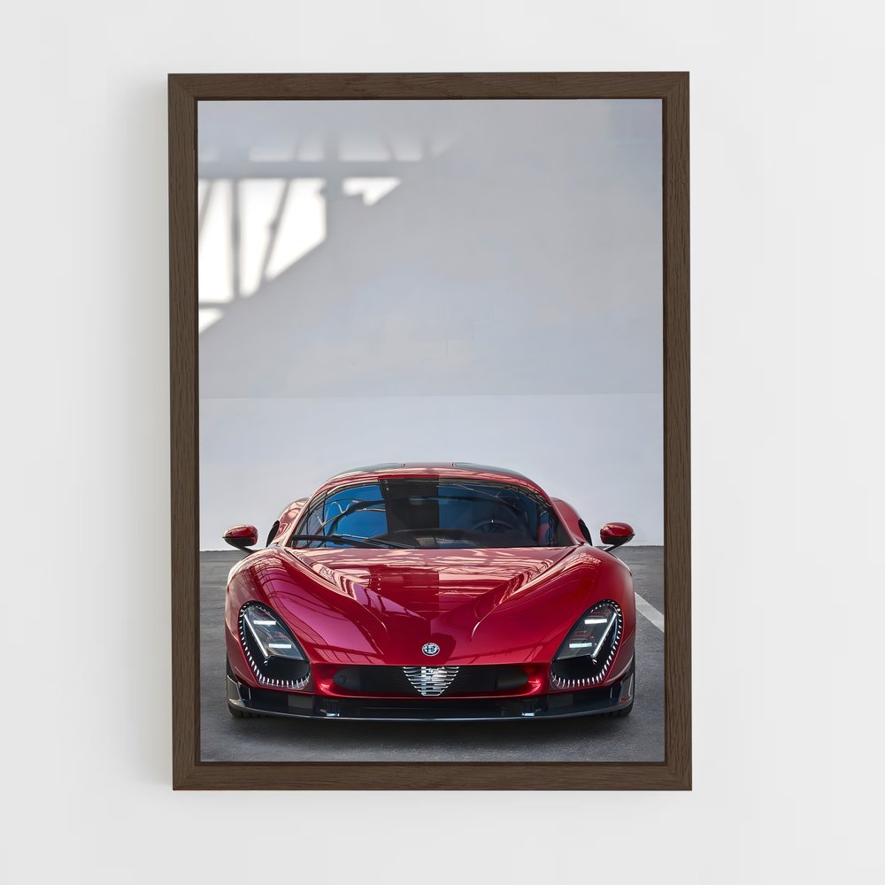 Poster Stradale D'une Rouge – affiche Alfa Romeo (vue 5)
